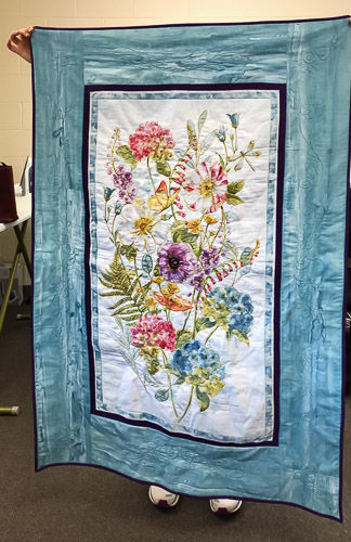 Beautiful Quilt Being Shown