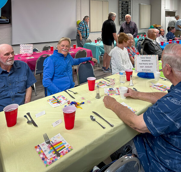 Group of people sharing a meal