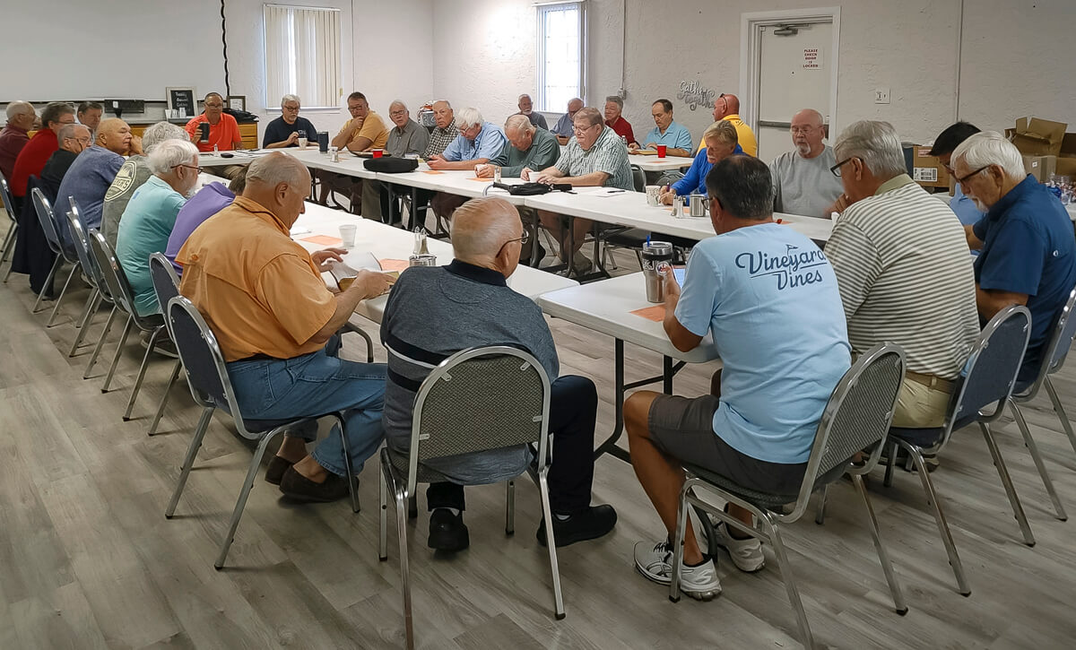 Group of Men participating in a Bible Study