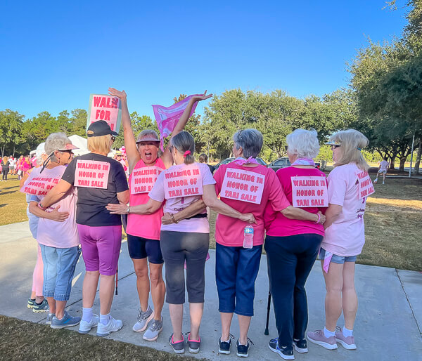 Small group of women at Breast Cancer Walk 2023