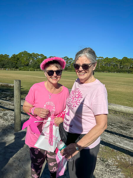 Two women at Breast Cancer Walk 2023