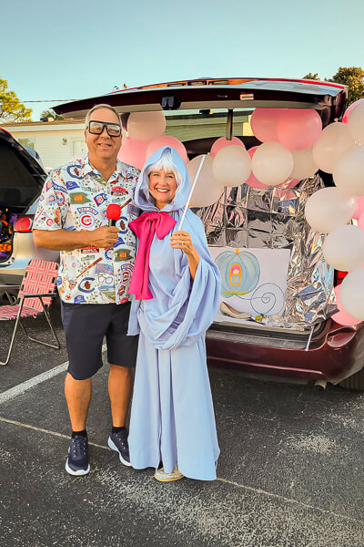 Pastor and his wife dress up for Trunk or Treat
