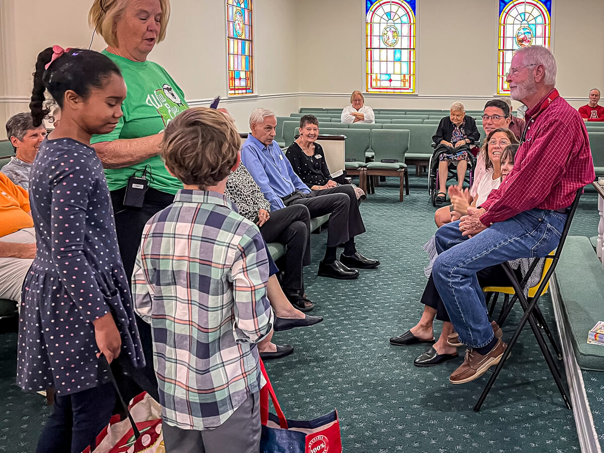 Children's Sermon takes place during church service