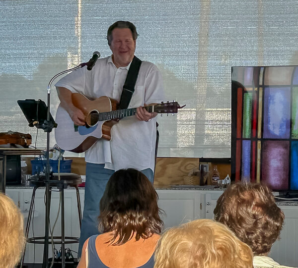 Bill Rader performs in the pavilion