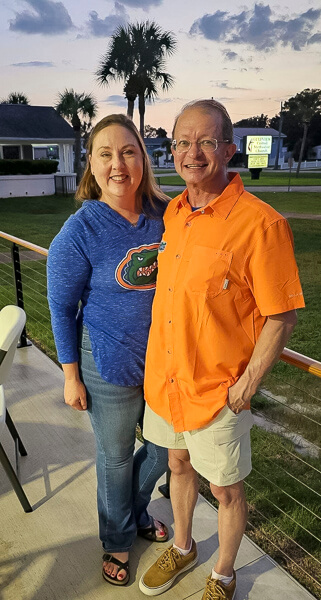 University of Florida fans stand