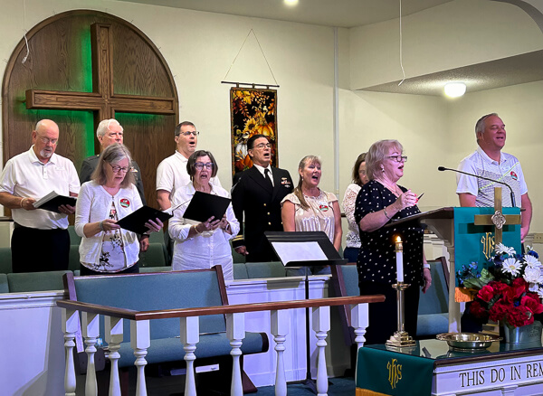 Choir sings during Veterans Day service 2024