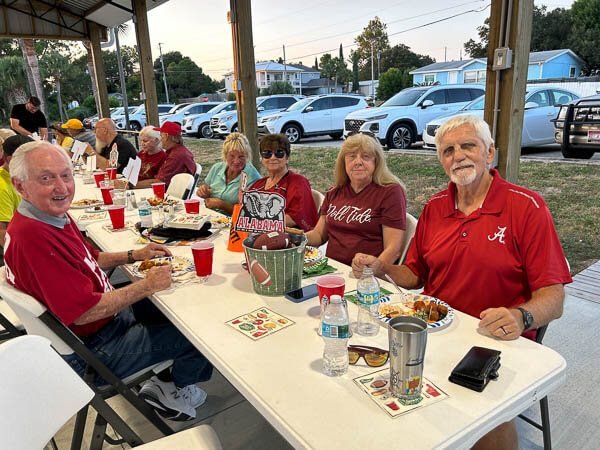 Diners at Tailgate Dinner
