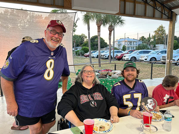 Diners at Tailgate Dinner